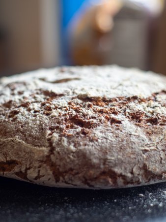 Rezept Foto vom Altammerthaler Nussecken. Das Foto die frisch bestrichenen Nussecken, die auf einem Silbertablett darauf warten, gegessen zu werden.